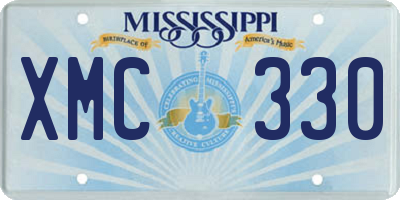 MS license plate XMC330