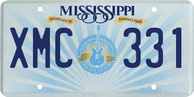 MS license plate XMC331