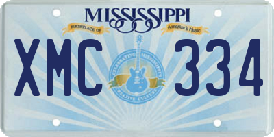 MS license plate XMC334