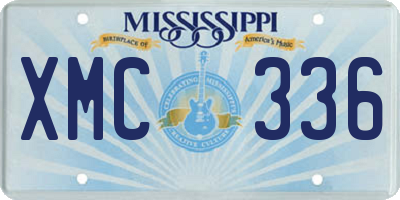 MS license plate XMC336