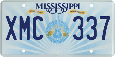 MS license plate XMC337