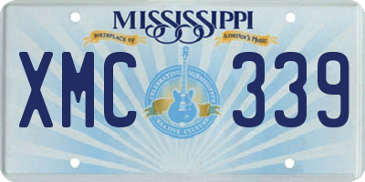 MS license plate XMC339