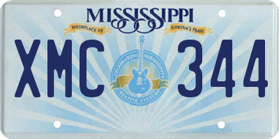 MS license plate XMC344
