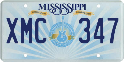 MS license plate XMC347