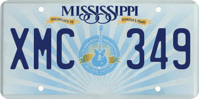 MS license plate XMC349
