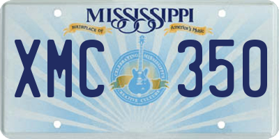 MS license plate XMC350
