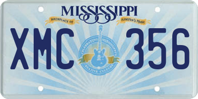 MS license plate XMC356