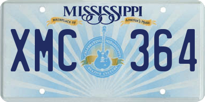 MS license plate XMC364