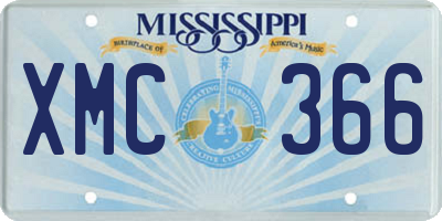 MS license plate XMC366
