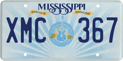 MS license plate XMC367