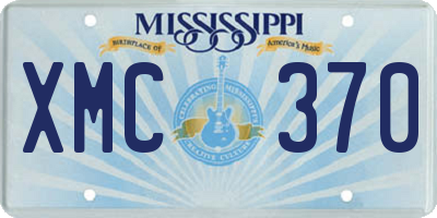 MS license plate XMC370