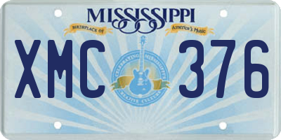 MS license plate XMC376