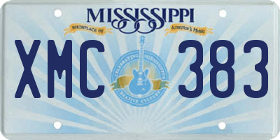 MS license plate XMC383