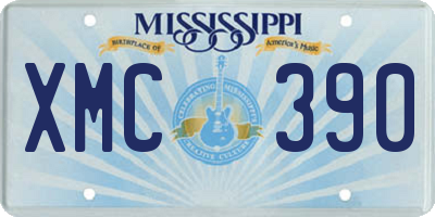 MS license plate XMC390
