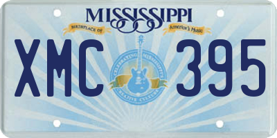 MS license plate XMC395