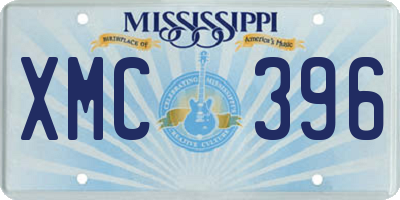 MS license plate XMC396
