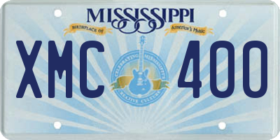 MS license plate XMC400