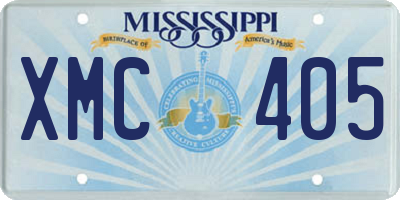 MS license plate XMC405