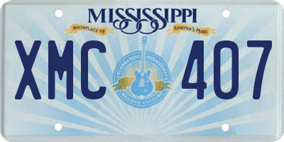 MS license plate XMC407