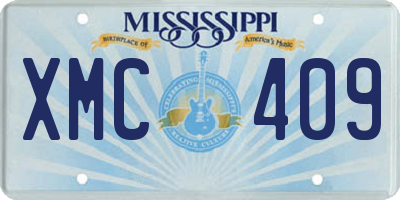 MS license plate XMC409