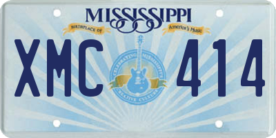 MS license plate XMC414