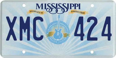 MS license plate XMC424