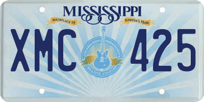 MS license plate XMC425
