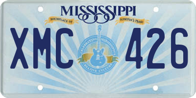 MS license plate XMC426