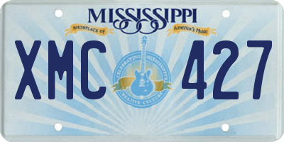 MS license plate XMC427