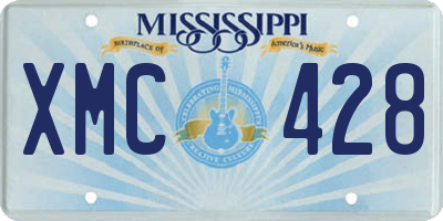 MS license plate XMC428