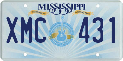 MS license plate XMC431