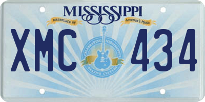 MS license plate XMC434