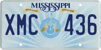 MS license plate XMC436