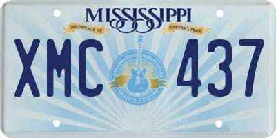 MS license plate XMC437