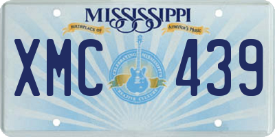 MS license plate XMC439