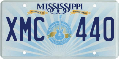 MS license plate XMC440