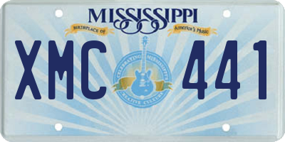 MS license plate XMC441