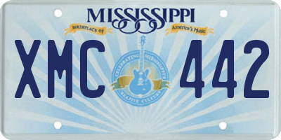 MS license plate XMC442