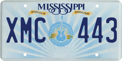 MS license plate XMC443