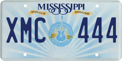 MS license plate XMC444
