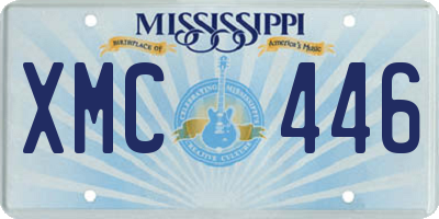 MS license plate XMC446