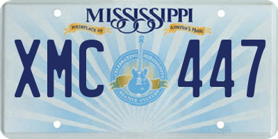 MS license plate XMC447