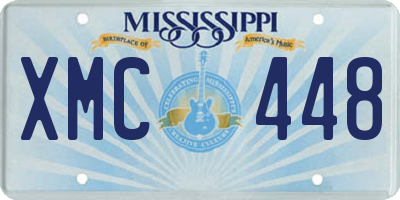 MS license plate XMC448
