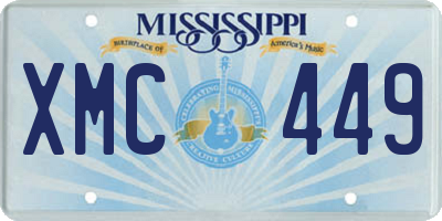 MS license plate XMC449