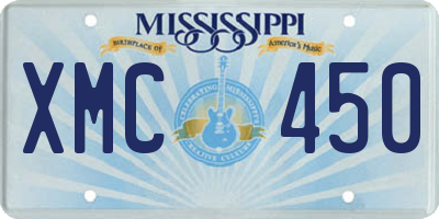 MS license plate XMC450