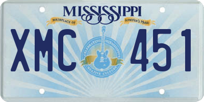 MS license plate XMC451