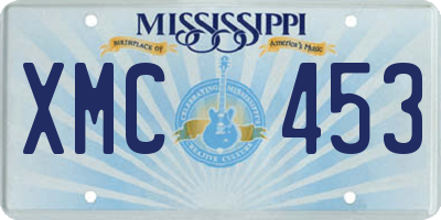 MS license plate XMC453