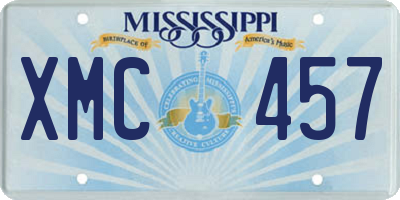 MS license plate XMC457