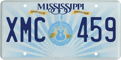 MS license plate XMC459
