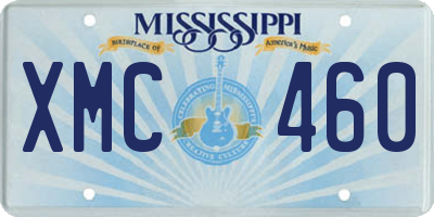 MS license plate XMC460